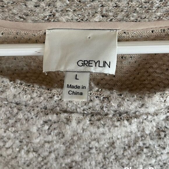 GREYLIN | Tan Gold Flake Short Sleeve Sweater (L) - Picture 4 of 6